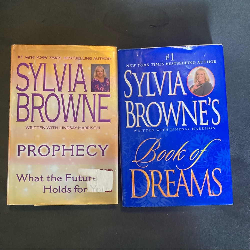 2 Sylvia Browne books - Prophecy:What the Future Holds for You & Book of Dreams